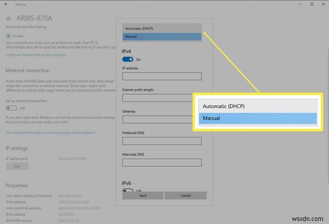 DHCP को कैसे निष्क्रिय करें