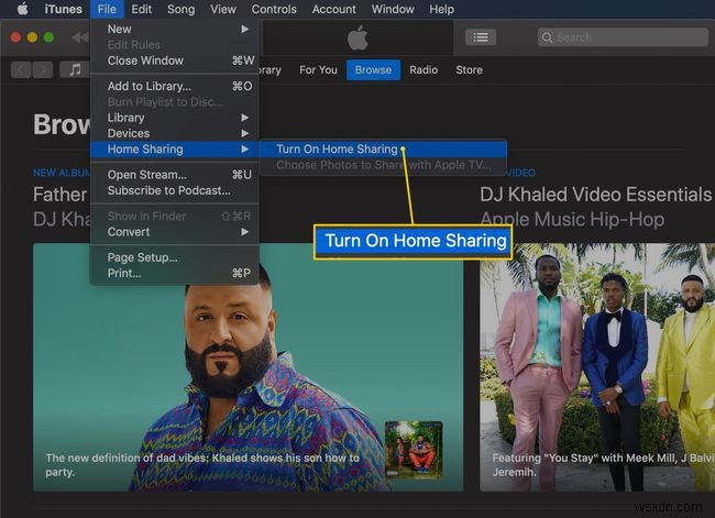iTunes में होम शेयरिंग कैसे सेट अप और उपयोग करें