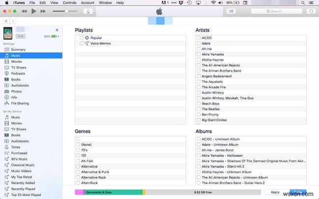 iTunes Sync:केवल कुछ गानों को कैसे सिंक करें