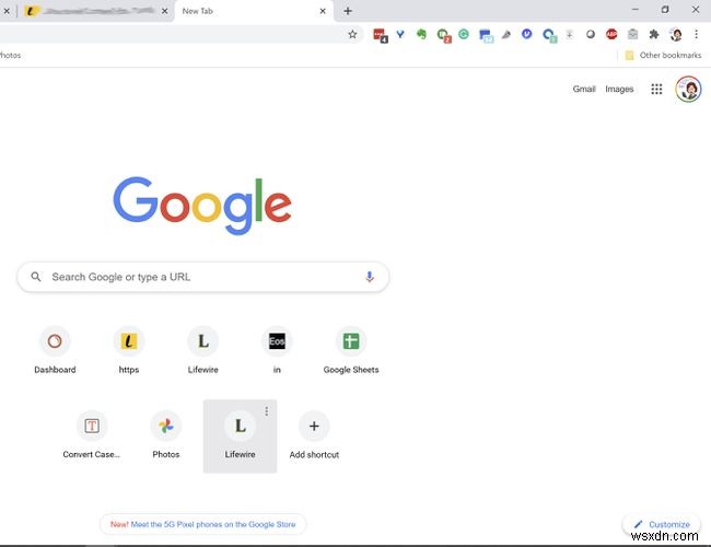 Google Chrome में नए टैब शॉर्टकट कैसे निकालें
