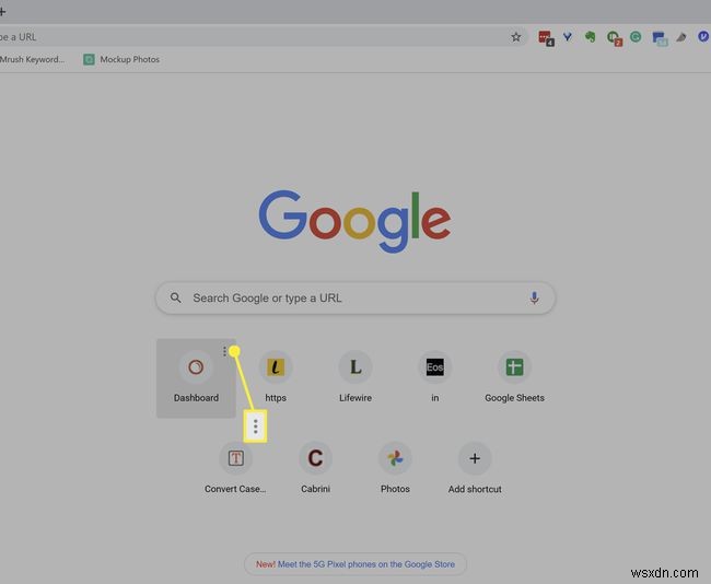 Google Chrome में नए टैब शॉर्टकट कैसे निकालें