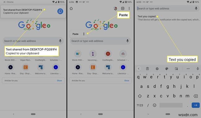 Android के साथ Google Chrome क्लिपबोर्ड साझाकरण का उपयोग कैसे करें