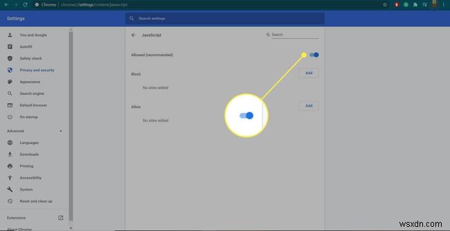 Google Chrome में JavaScript को अक्षम कैसे करें