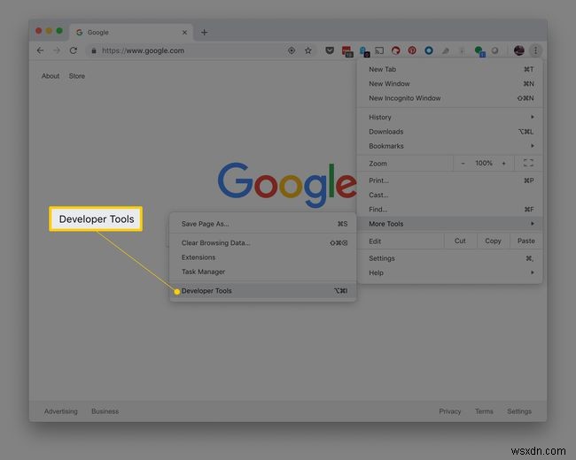Google Chrome में HTML स्रोत कैसे देखें