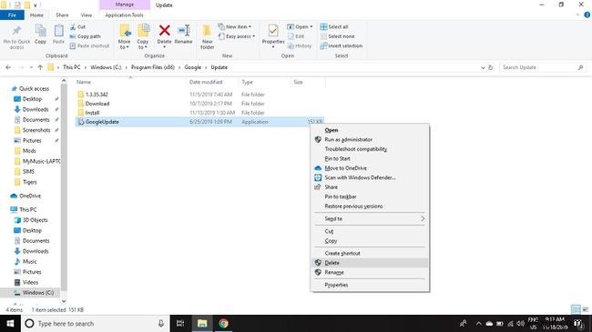 Windows में Google अपडेट फ़ाइलें कैसे ब्लॉक या डिलीट करें