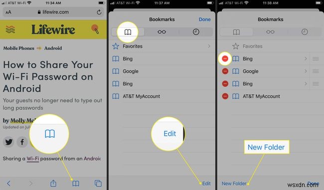 iPhones Safari में बुकमार्क कैसे जोड़ें, संपादित करें और हटाएं