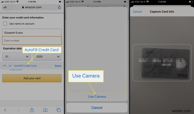 iPhone के लिए Safari में क्रेडिट कार्ड नंबर कैसे स्कैन करें
