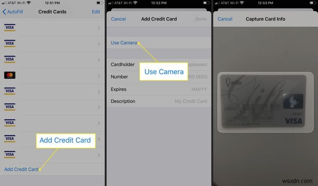 iPhone के लिए Safari में क्रेडिट कार्ड नंबर कैसे स्कैन करें