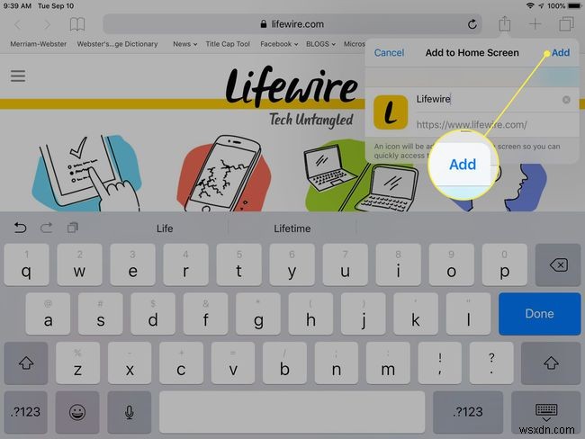 सफारी वेबसाइट शॉर्टकट्स को iPads होम स्क्रीन में कैसे जोड़ें