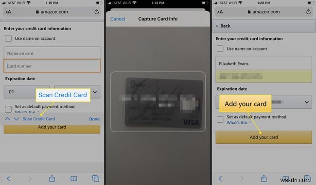 iPhone के लिए Safari में क्रेडिट कार्ड नंबर कैसे स्कैन करें