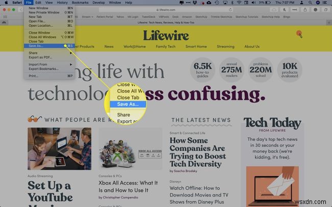 OS X के लिए Safari में वेब पेज कैसे सेव करें