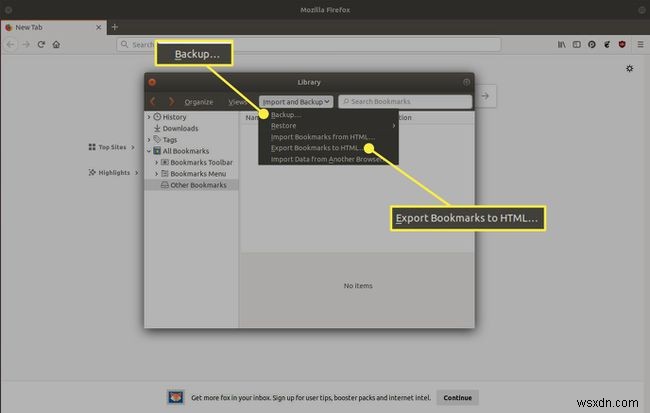 फ़ायरफ़ॉक्स बुकमार्क्स का बैकअप कैसे लें