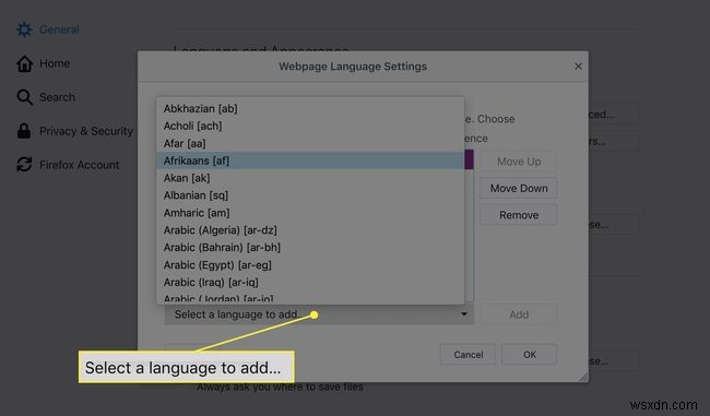मोज़िला फ़ायरफ़ॉक्स में डिफ़ॉल्ट भाषाएँ कैसे बदलें