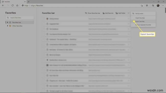 Microsoft Edge पसंदीदा का बैकअप कैसे लें