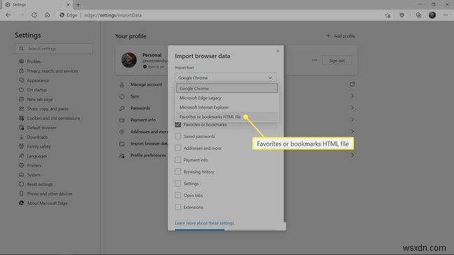 Microsoft Edge पसंदीदा का बैकअप कैसे लें