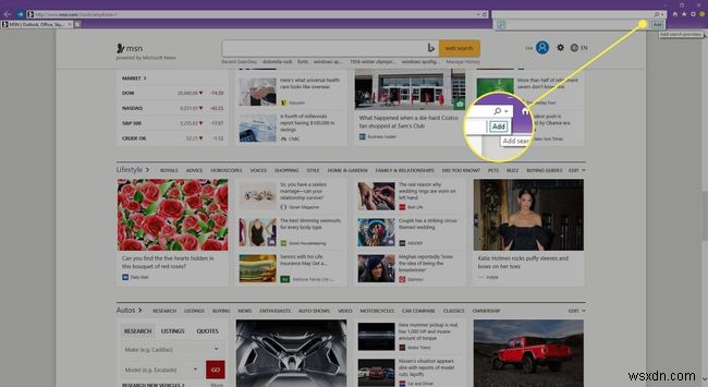 इंटरनेट एक्सप्लोरर 11 में सर्च इंजन कैसे जोड़ें