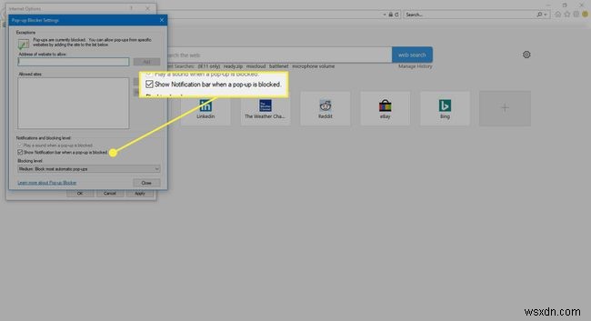 इंटरनेट एक्सप्लोरर 11 में पॉप-अप ब्लॉकर का उपयोग कैसे करें