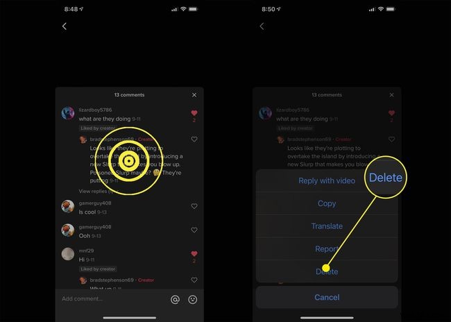 Tiktok पर किसी कमेंट को कैसे डिलीट करें