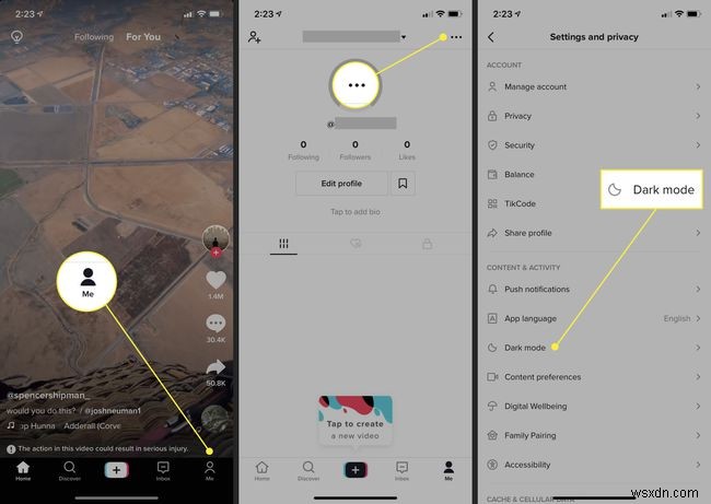 TikTok पर डार्क मोड कैसे प्राप्त करें