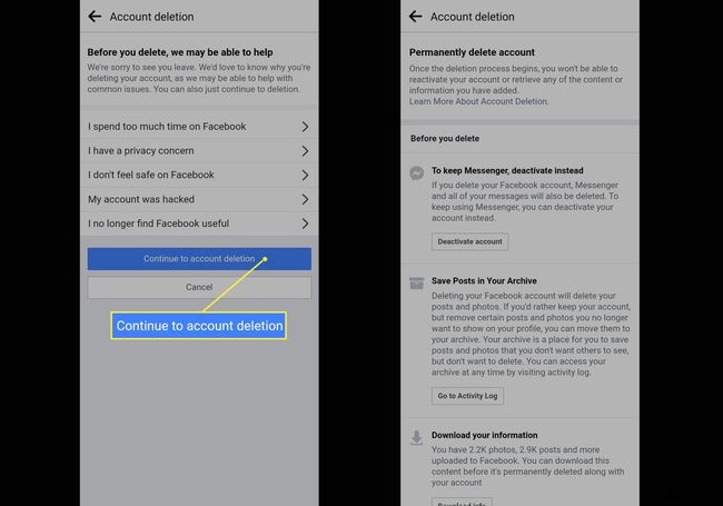 Android पर Facebook अकाउंट कैसे डिलीट करें