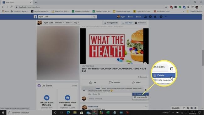 फेसबुक पर किसी कमेंट को कैसे डिलीट करें