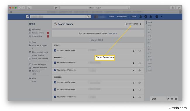 अपना फेसबुक सर्च हिस्ट्री कैसे क्लियर करें