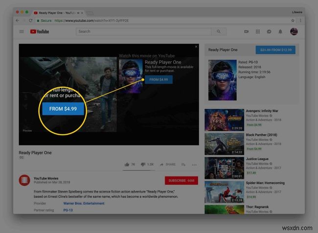 YouTube पर मूवी किराए पर कैसे लें या खरीदें
