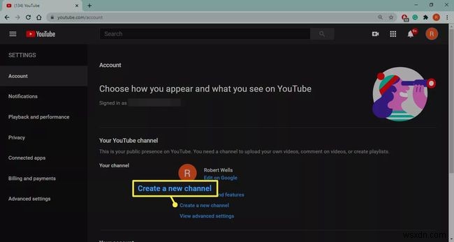 YouTube ब्रांड खाता सेटअप निर्देश