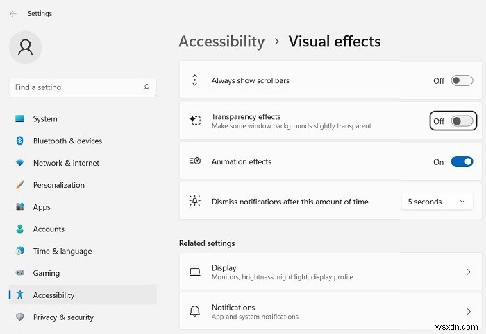 Windows में पारदर्शिता प्रभाव कैसे सक्षम और अक्षम करें