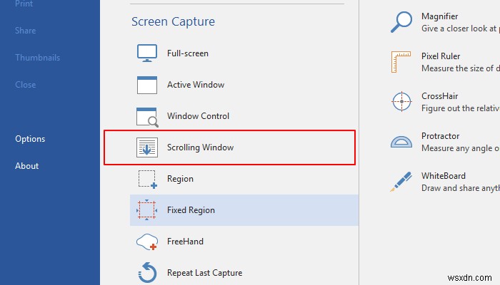 Windows में स्क्रॉलिंग स्क्रीनशॉट कैसे कैप्चर करें