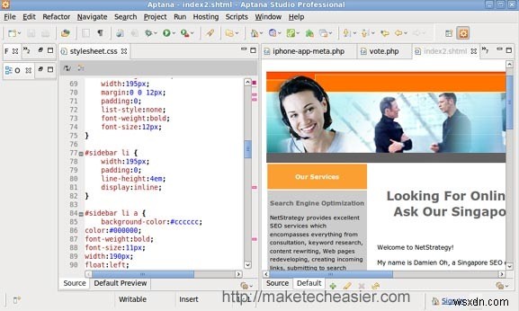 Aptana Studio:Dreamweaver के लिए एक योग्य प्रतिस्थापन