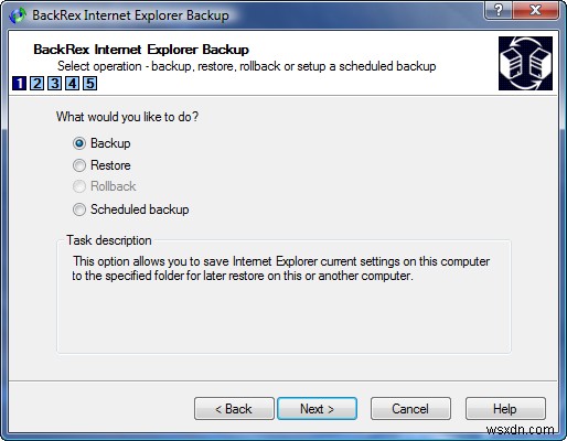 बैकरेक्स के साथ इंटरनेट एक्सप्लोरर सेटिंग्स का बैकअप कैसे लें