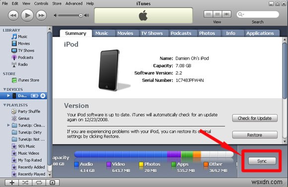 Ubuntu Intrepid में Win XP वर्चुअल मशीन के साथ iPod टच को कैसे सिंक करें