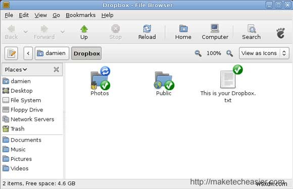 ड्रॉपबॉक्स:बैक अप और आपके डेस्कटॉप से ​​फाइलों को सिंक करता है