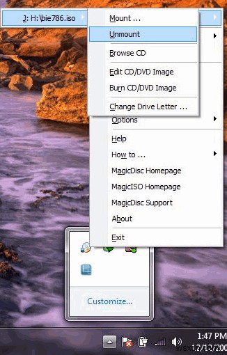 MagicDisc विंडोज़ में आपकी डिस्क इमेज बनाता/माउंट/अनमाउंट करता है