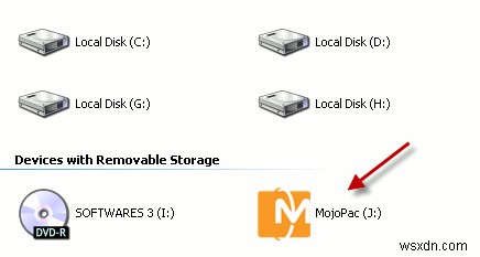 Mojopack आपको अपने Windows XP को USB ड्राइव में ले जाने की अनुमति देता है