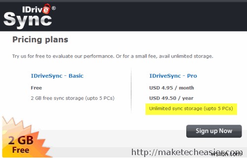 IDriveSync:ड्रॉपबॉक्स का एक सस्ता विकल्प