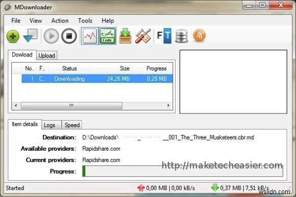 MDownloader:फाइल शेयरिंग सर्विस से आसान फाइल डाउनलोड करना