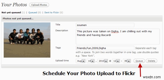 फोटो अपलोड को अपने फ़्लिकर खाते में कैसे शेड्यूल करें
