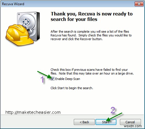 Windows 7 में Recuva पोर्टेबल का उपयोग करके हटाई गई फ़ाइलों को कैसे पुनर्स्थापित करें