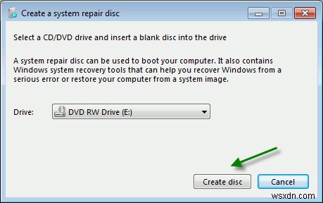 विंडोज 7 में सिस्टम रिपेयर डिस्क कैसे बनाएं