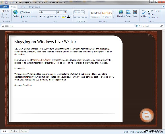 Windows Live Writer 2011 पर ब्लॉगिंग [समीक्षा]