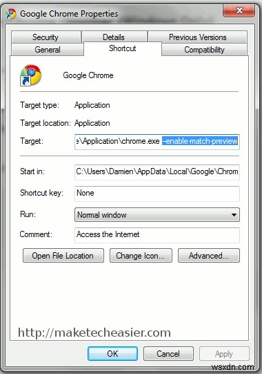 स्निपेट:Google Chrome ऑम्निबार में Google झटपट सक्षम करें (केवल Windows)