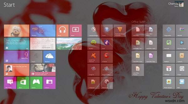 Windows 8 स्टार्ट स्क्रीन की पृष्ठभूमि छवि बदलें