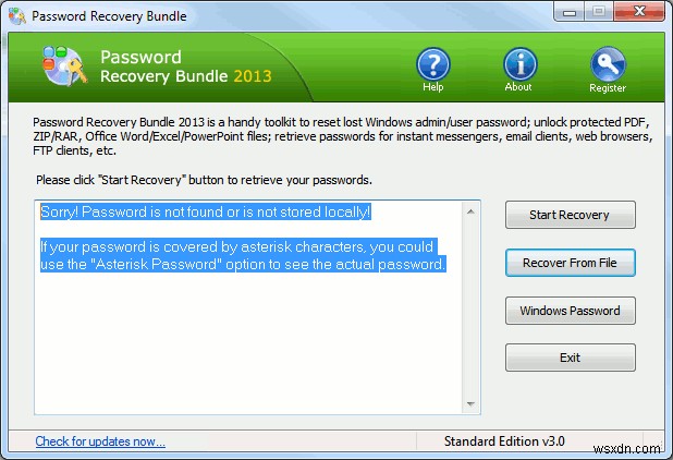 Windows Apps के लिए पासवर्ड पुनर्प्राप्ति बंडल + सस्ता के साथ पासवर्ड पुनर्प्राप्त करें