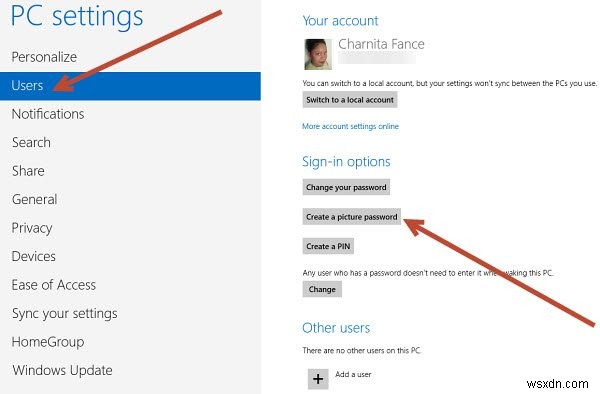 Windows 8 में पिक्चर पासवर्ड का उपयोग कैसे करें