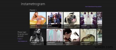 Instametrogram का उपयोग Windows 8 में Instagram फ़ोटो देखने, टिप्पणी करने और जियो-टैग की गई Instagram फ़ोटो प्राप्त करने के लिए करें
