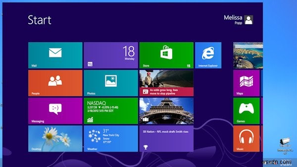 Windows 8 स्टार्ट स्क्रीन का आकार और स्थिति कैसे बदलें