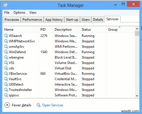 Windows 8 में Windows सेवाओं को कैसे प्रबंधित करें