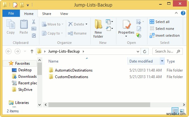 विंडोज में जंप लिस्ट का बैकअप कैसे लें